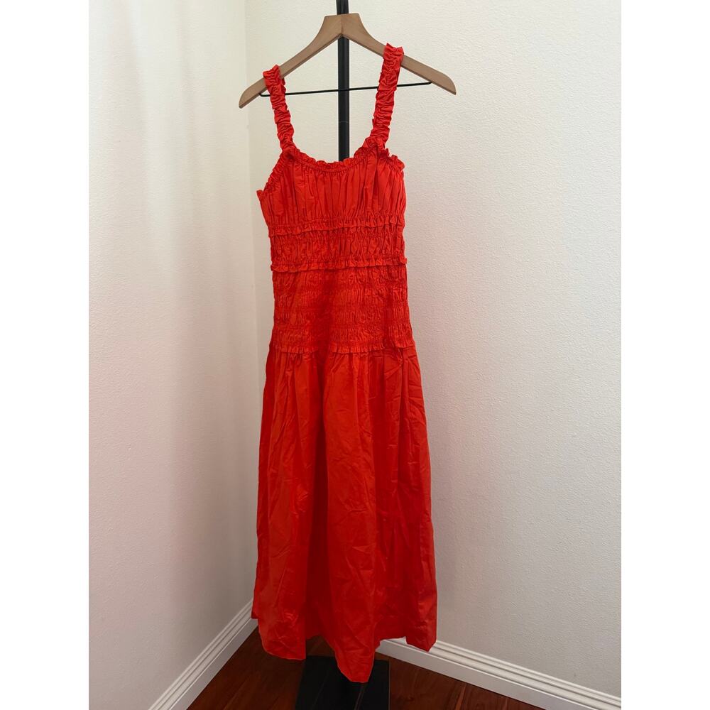 New O.P.T  Freya Cotton burnt orange Dress O.P.T sz XS - Picture 3 of 5